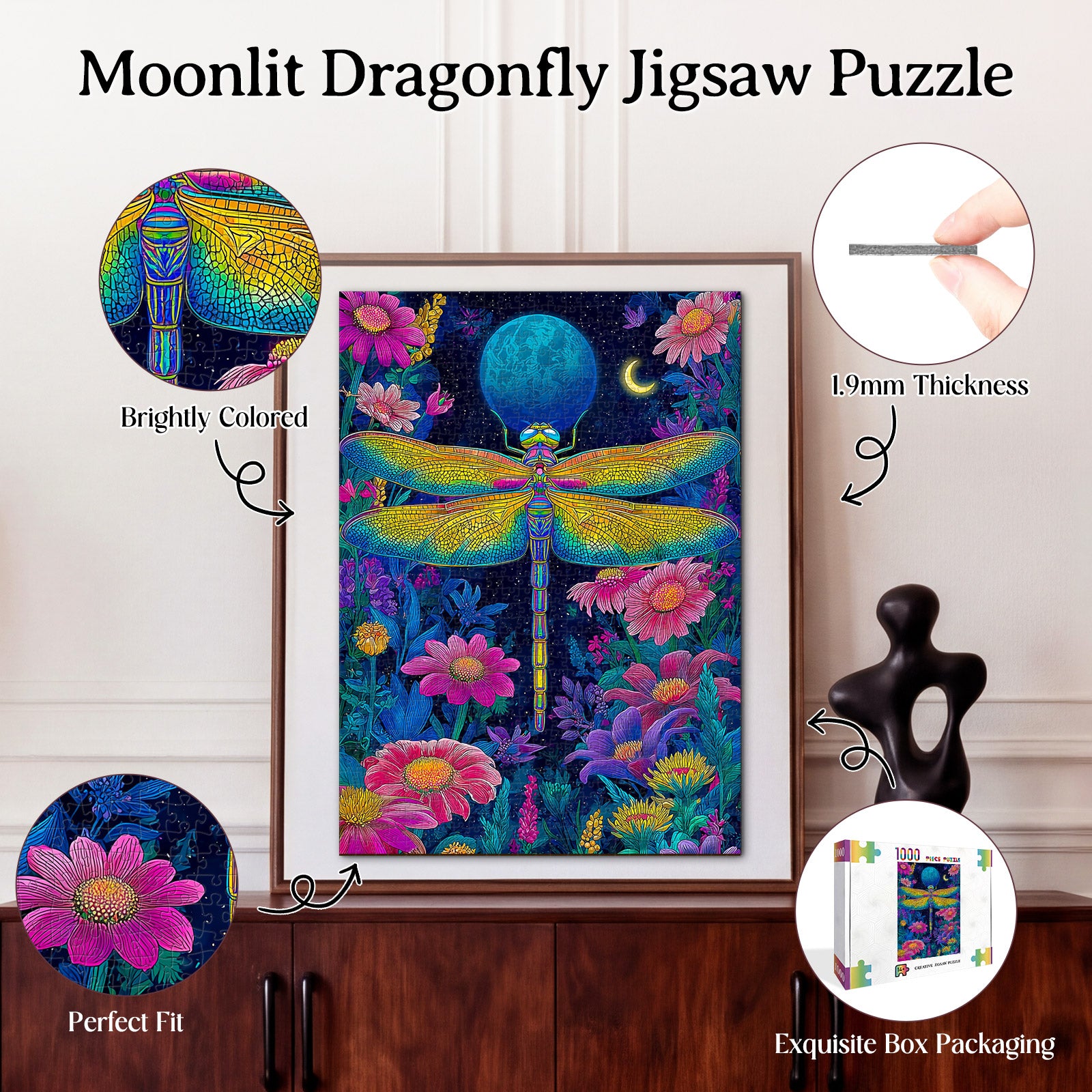 kaayee-moonlit-dragonfly-1000-teile-puzzle-standard image 3