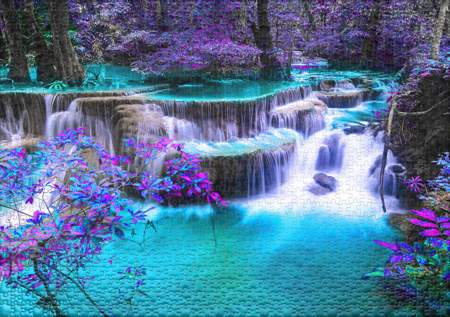 ulmer-puzzleschmiede-secret-place-1000-teile-puzzle-wasserfall image 2