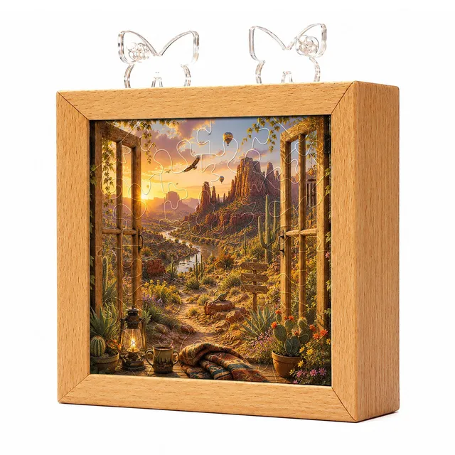 kaayee-night-light-canyon-vista-acryl-nachtlicht-holzrahmen image 1