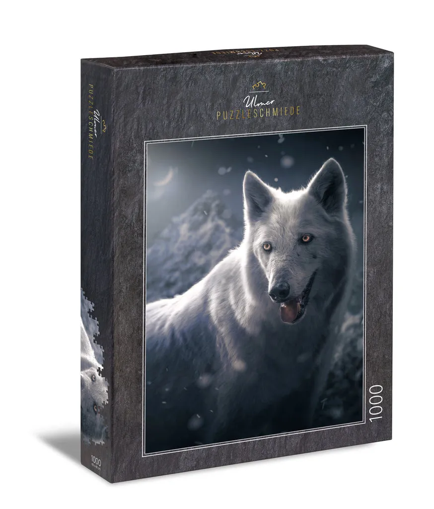 ulmer-puzzleschmiede-tundra-wolf-puzzle-1000-teile-nacht image 1