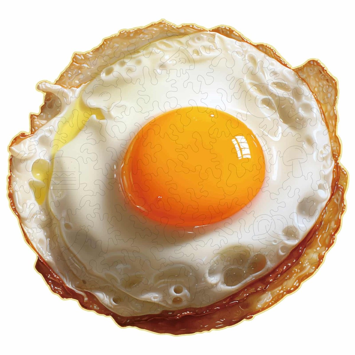 kaayee-wooden-puzzle-fried-egg-holzpuzzle-klein-110-teile image 1