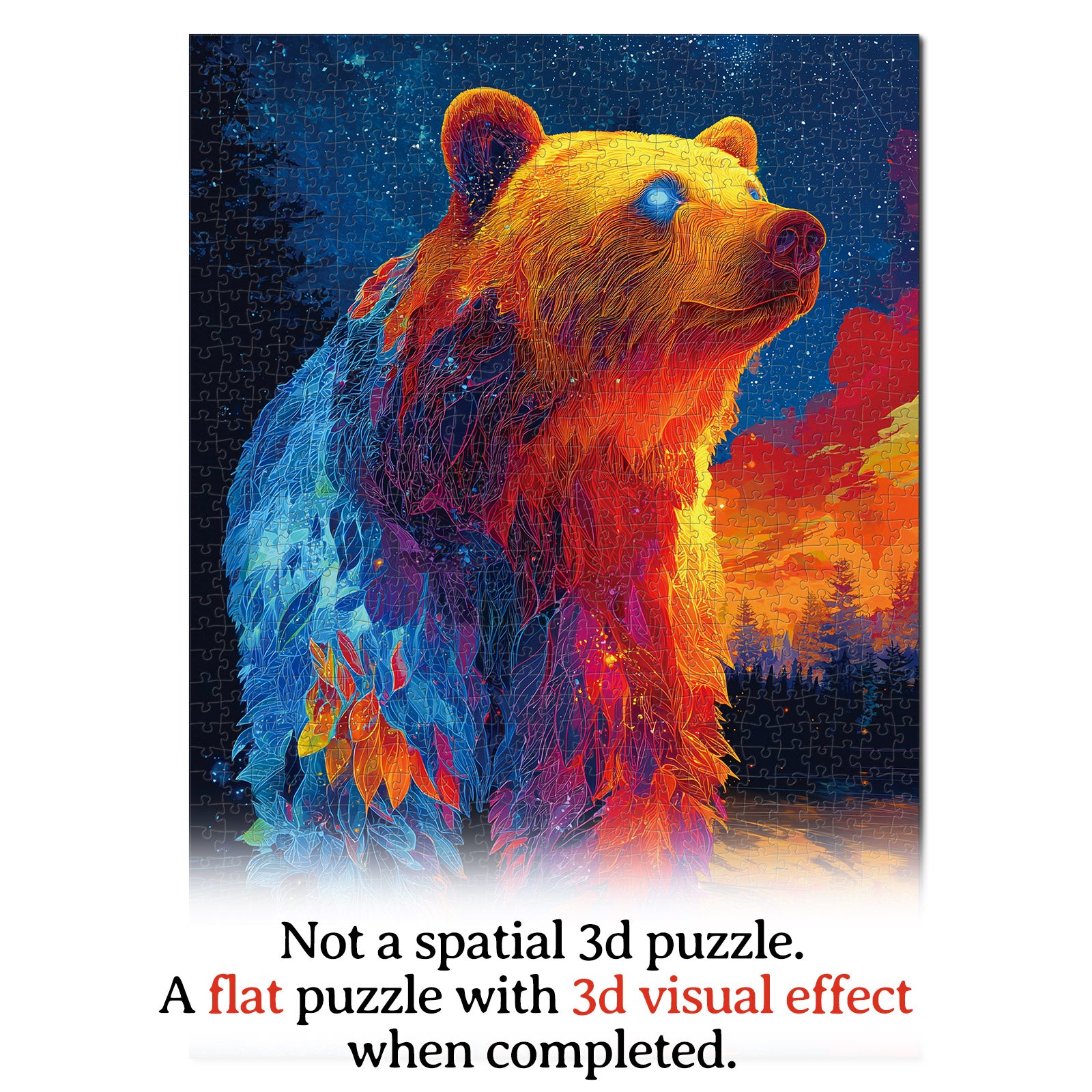 kaayee-cardboard-puzzle-starlit-spirit-bear-1000-teile-eco image 7