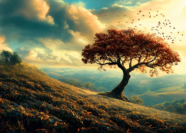 ulmer-puzzleschmiede-herbstland-puzzle-2000-teile-herbstlandschaft image 1