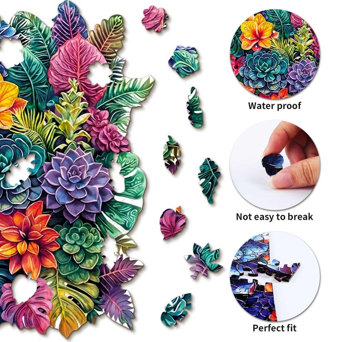 kaayee-wooden-puzzle-large-leafed-plant-holzpuzzle-medium-tropisch image 2