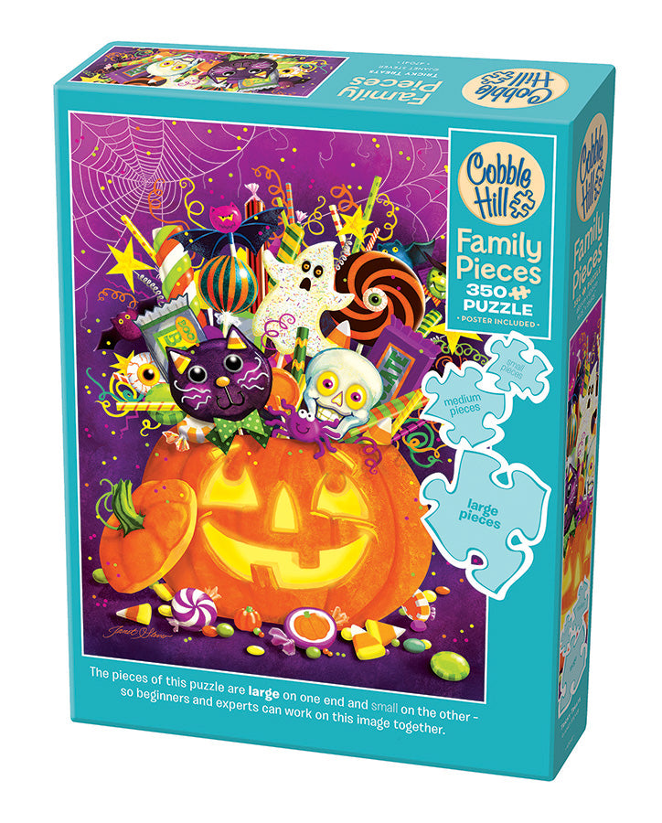 cobble-hill-family-pieces-350-tricky-treats-puzzle-halloween image 1