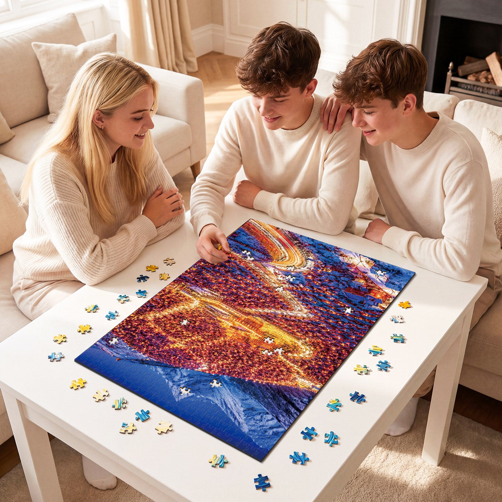 kaayee-golden-path-puzzle-1000-teile-eco-white-board-winter image 4