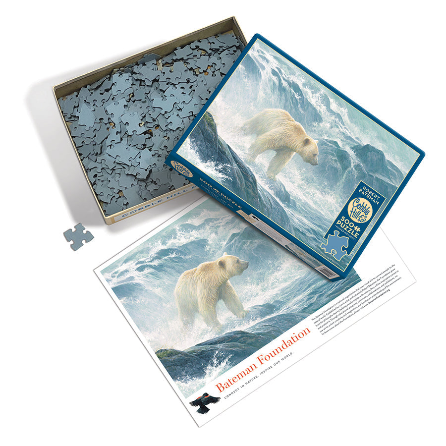 cobble-hill-500-piece-salmon-watch-spirit-bear-puzzle-500-teile image 3