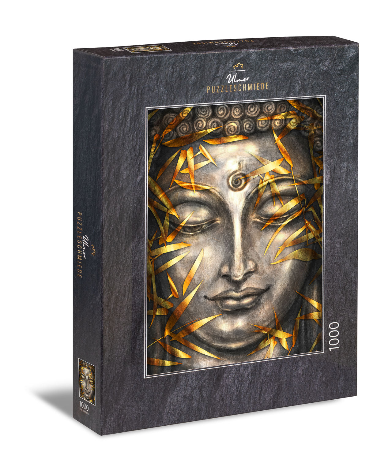 ulmer-puzzleschmiede-buddha-puzzle-1000-teile-silber-gold-2 image 1