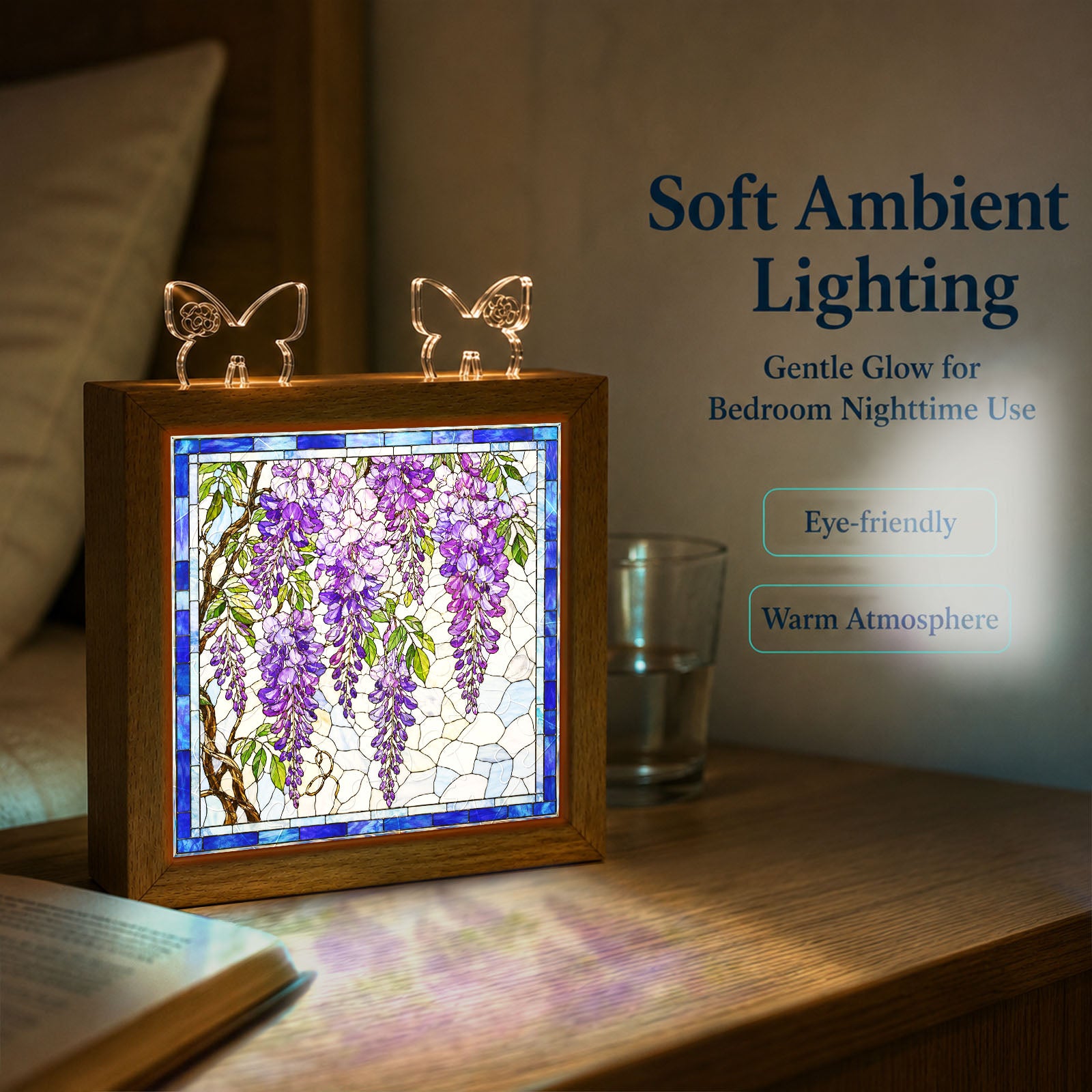 kaayee-wisteria-cascade-nachtlicht-holzrahmen-acryl-led image 5