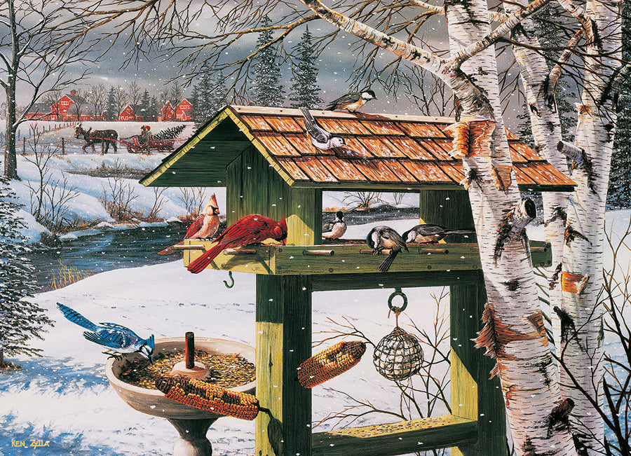 cobble-hill-1000-piece-backyard-banquet-puzzle-v-gel-winter image 2