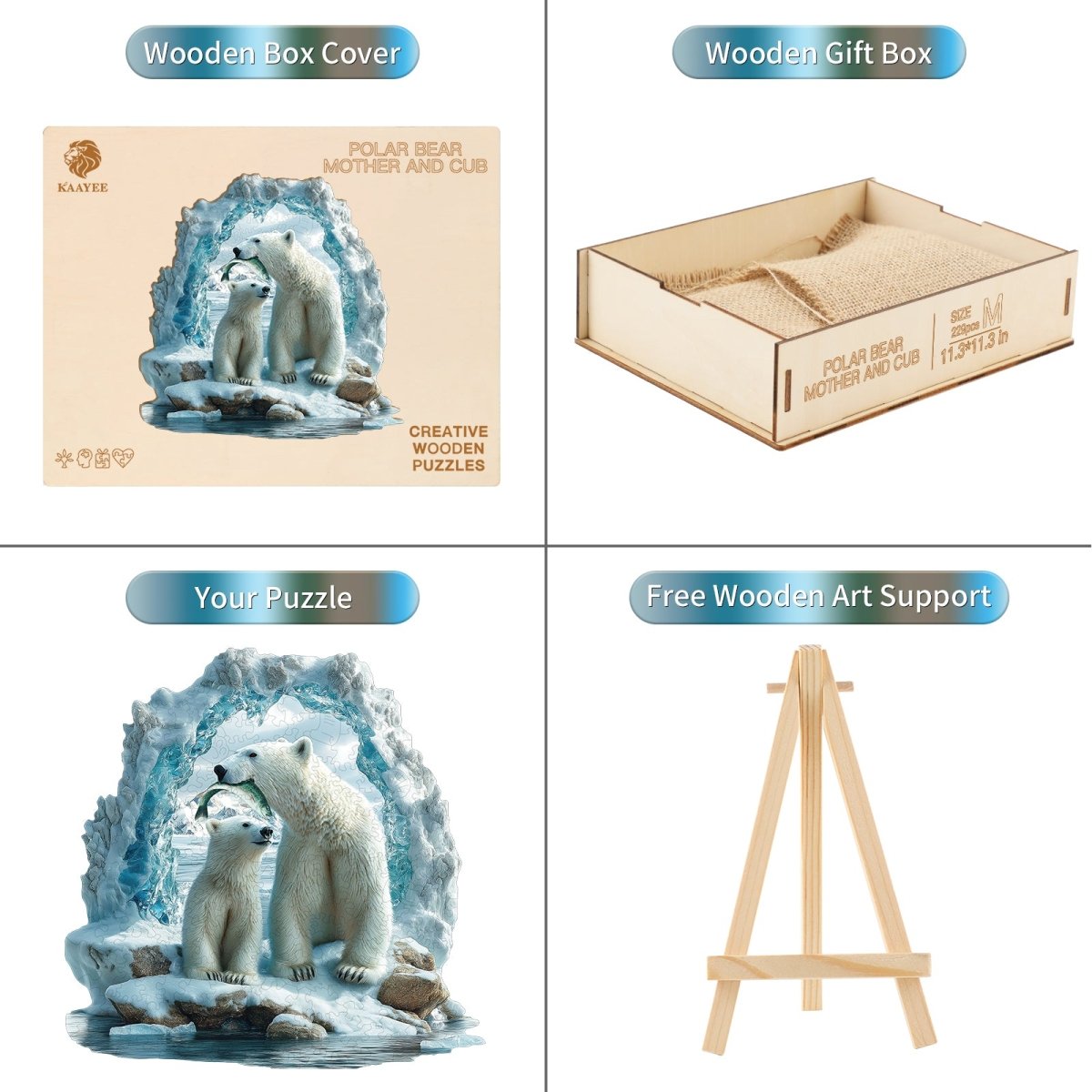 kaayee-wooden-puzzle-eisb-r-mutter-kind-holzpuzzle-medium image 3