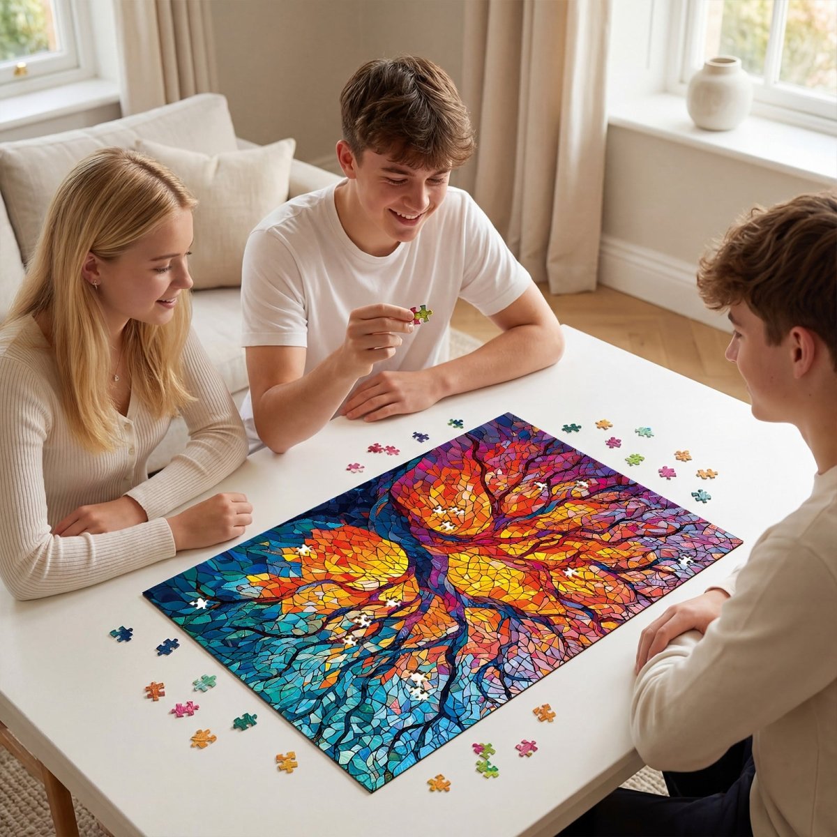 kaayee-stained-glass-tree-1000-teile-puzzle-standard-edition image 4
