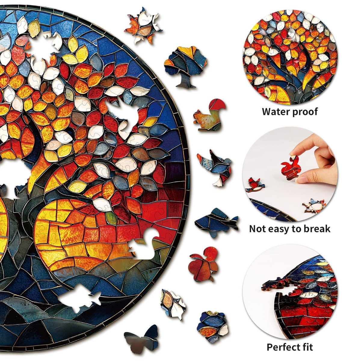 kaayee-wooden-puzzle-tree-of-life-holzpuzzle-medium-bunter-lebensbaum image 2