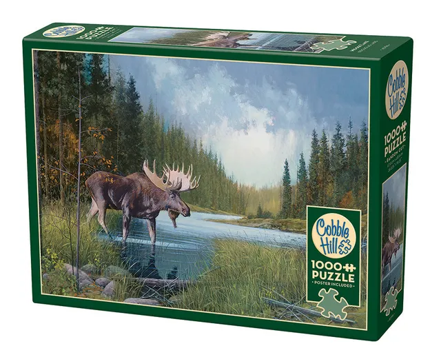 cobble-hill-1000-piece-moose-lake-puzzle-1000-teile-elch image 1