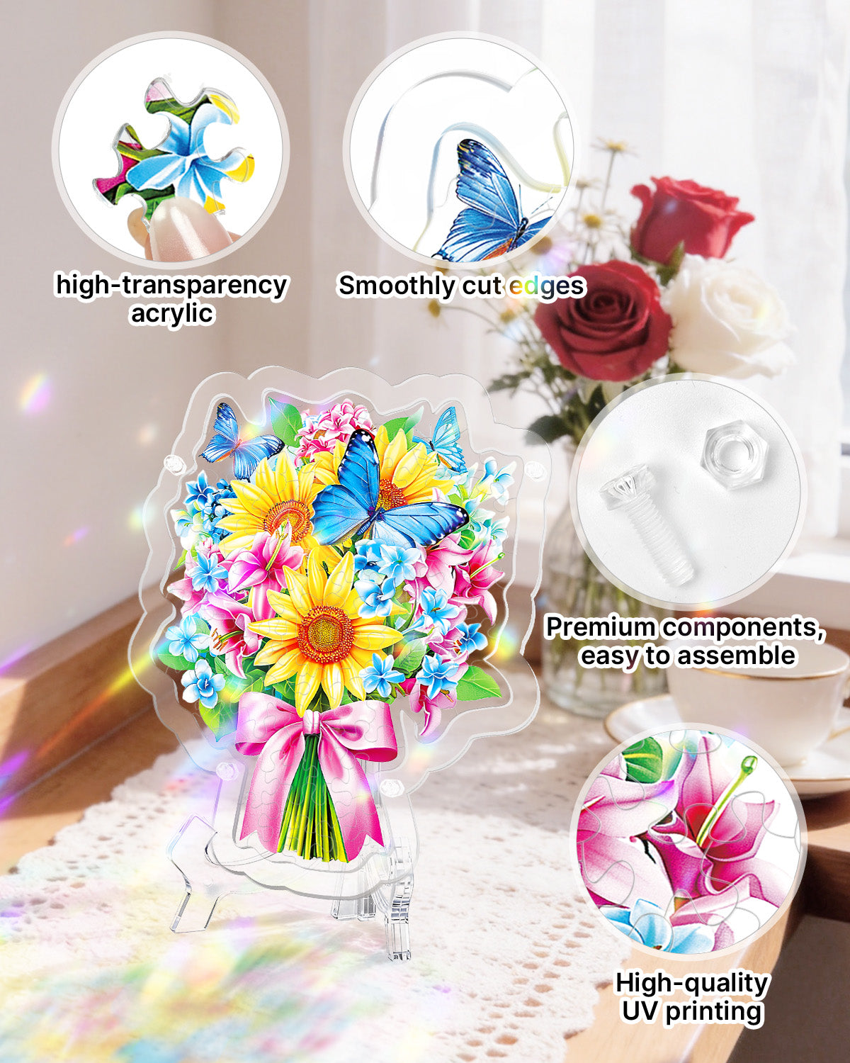 kaayee-suncatcher-puzzle-sunflower-butterfly-acrylaufsteller image 5