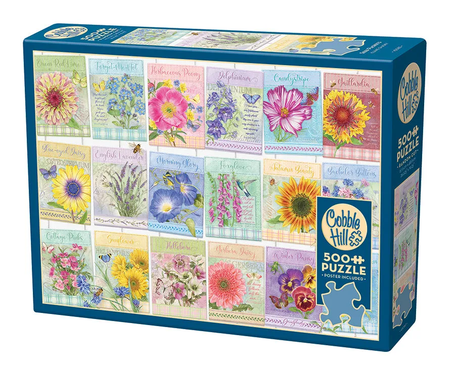 cobble-hill-seed-packets-puzzle-500-teile-blumen-collage image 1
