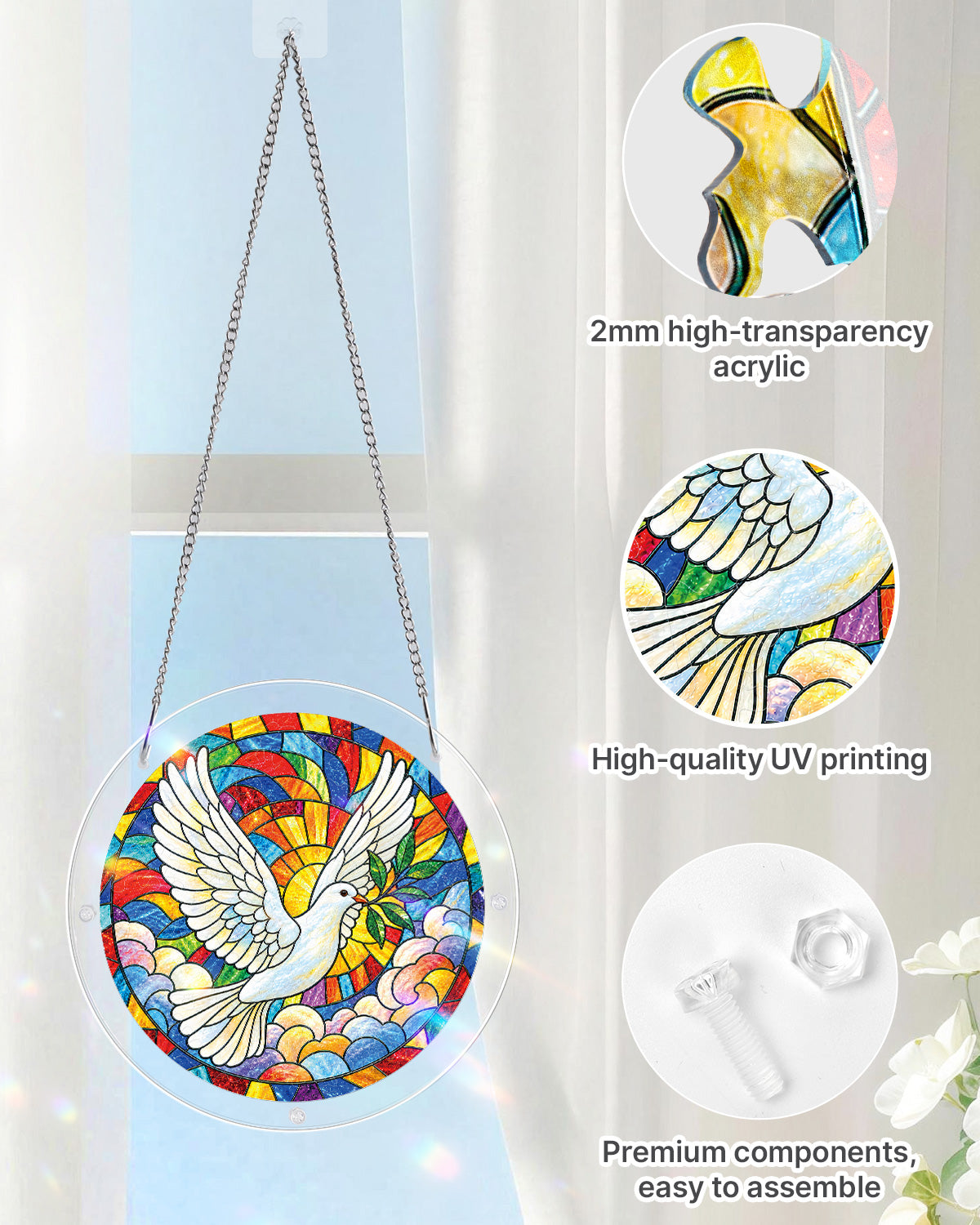 kaayee-suncatcher-puzzle-dove-of-dawn-sonnenf-nger-medium-20-8-cm image 5