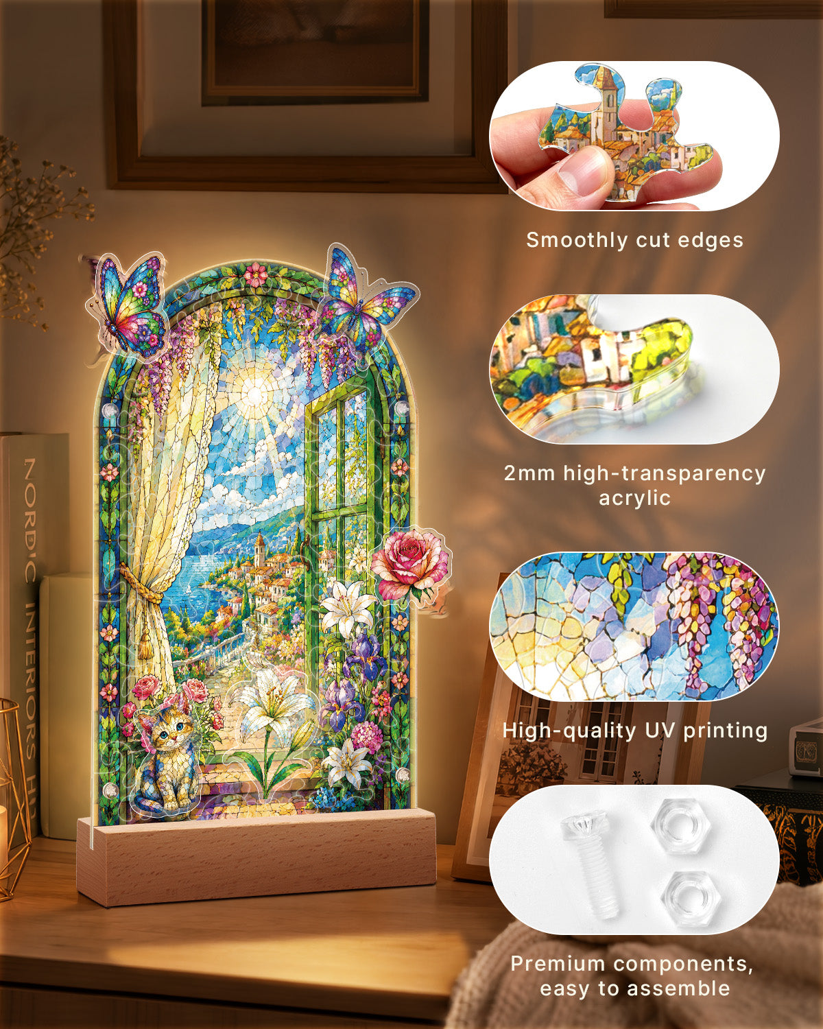 kaayee-night-light-enchanted-garden-bogenfenster-nachtlicht-acryl image 4