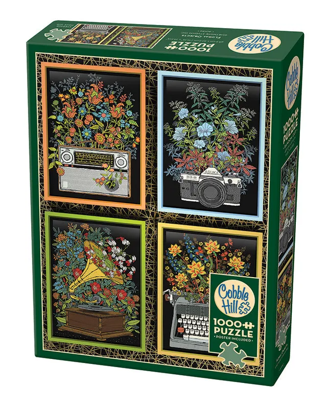 cobble-hill-1000-piece-floral-objects-puzzle-1000-teile-vintage image 1