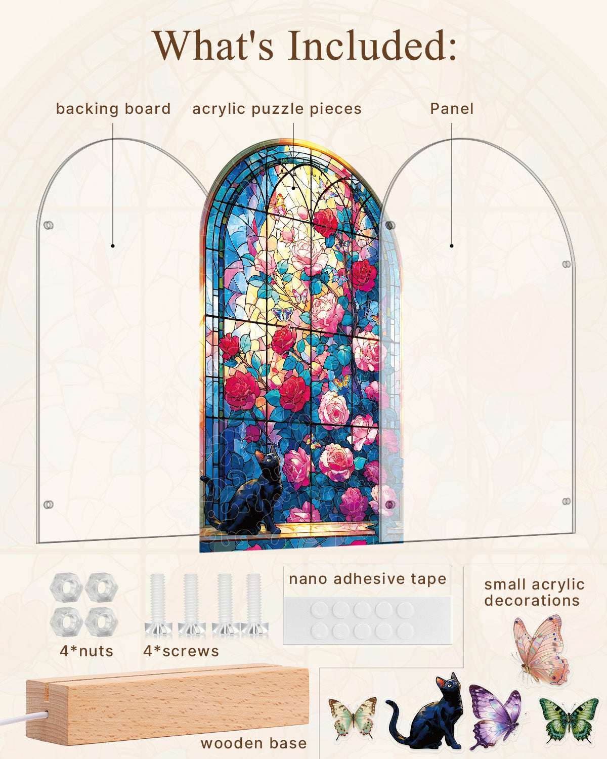 kaayee-night-light-butterfly-garden-acryl-puzzle-lampe image 5