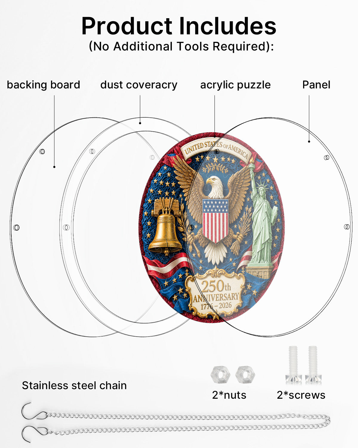kaayee-suncatcher-puzzle-glory-of-america-fensterbild-20-8-cm image 6