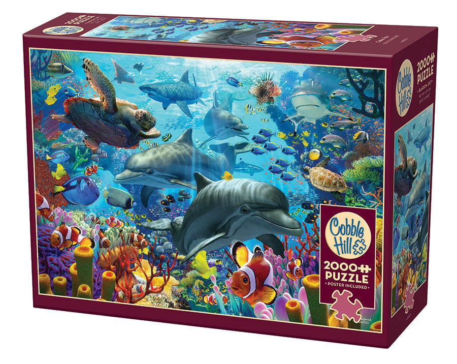 cobble-hill-2000-teile-coral-sea-puzzle-meerestiere-ozean image 1