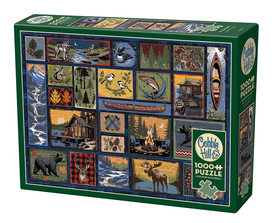 cobble-hill-1000-teile-woodcraft-puzzle-wildtiere-wald image 1