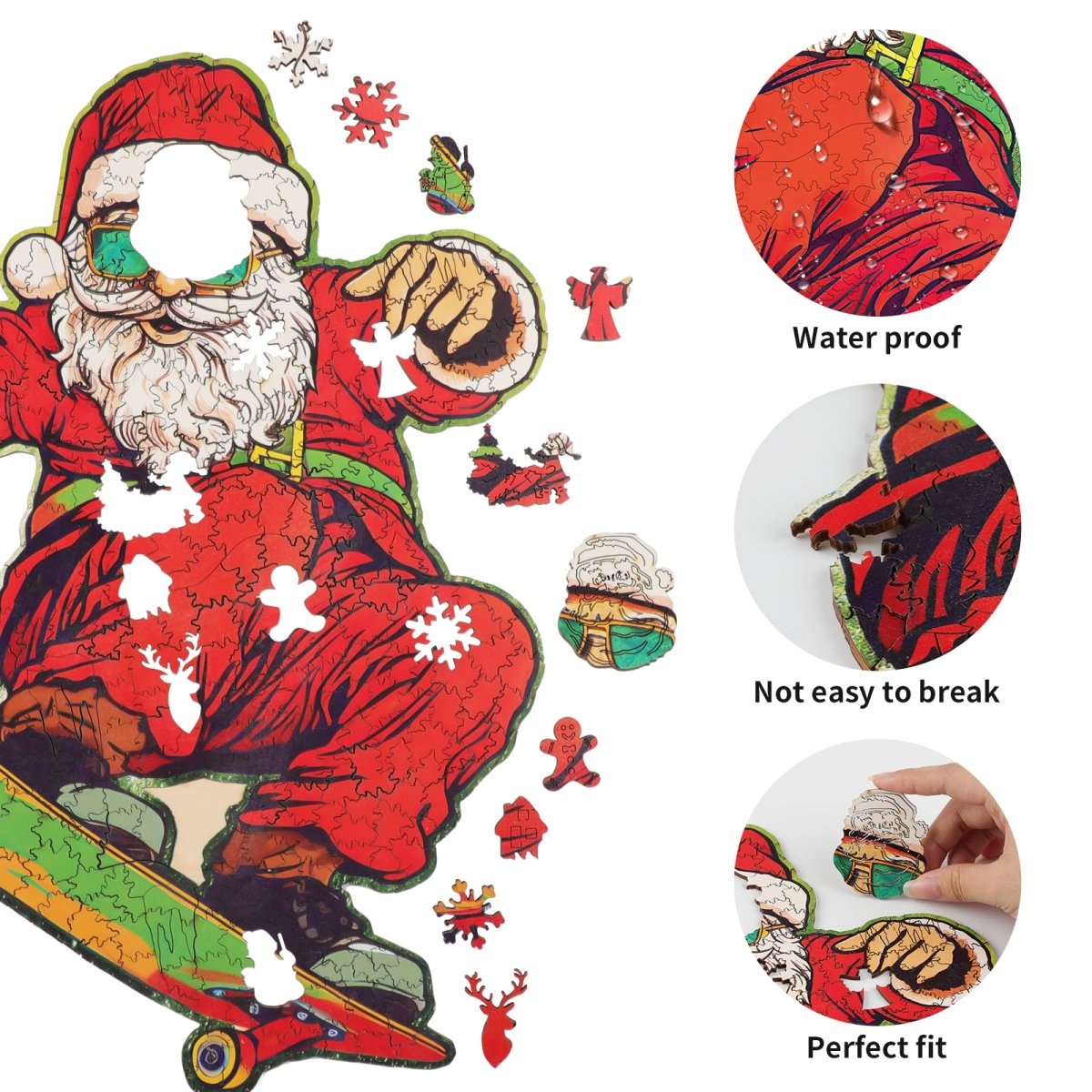 kaayee-wooden-puzzle-skateboarding-santa-claus-holzpuzzle-medium-weihnachten image 2