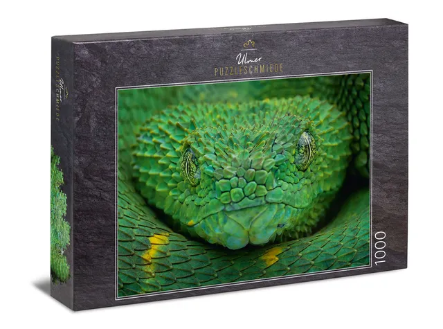ulmer-puzzleschmiede-puzzle-1000-teile-giftgr-n-schlange-reptil image 1