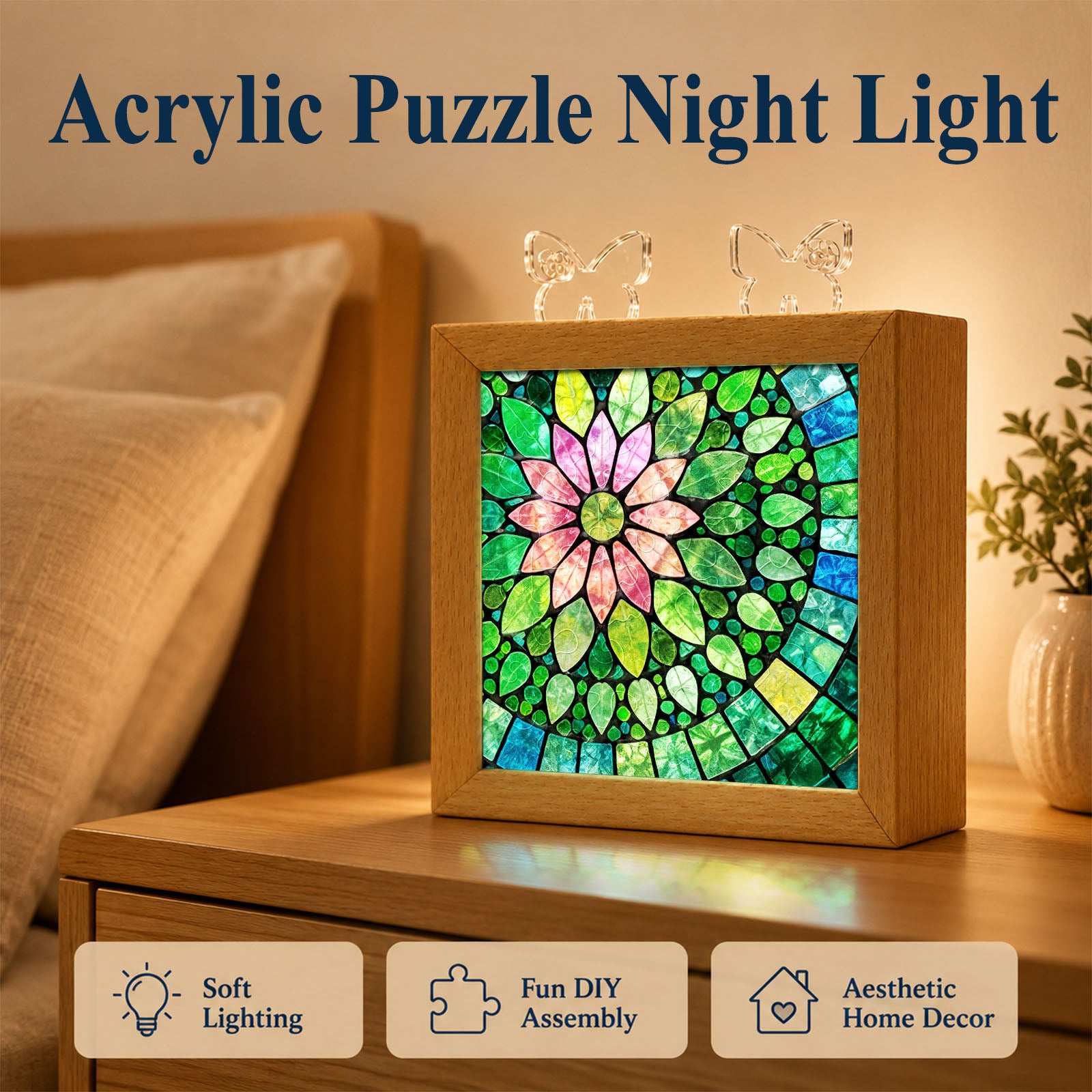 kaayee-night-light-verdant-bloom-acryl-puzzle-nachtlicht-holzrahmen image 6