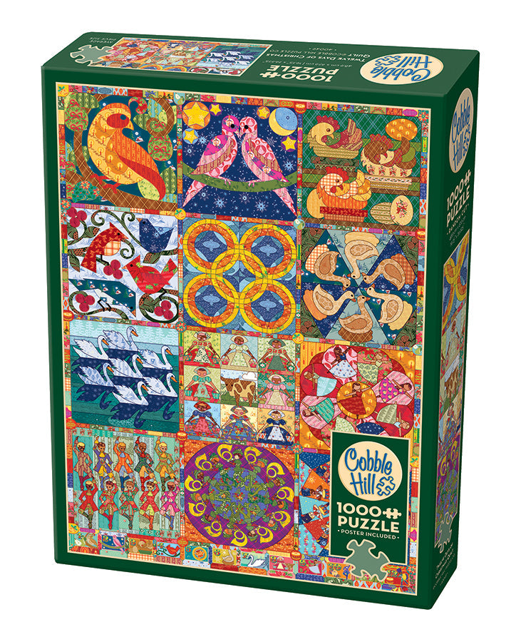 cobble-hill-1000-teile-puzzle-twelve-days-christmas-quilt image 1