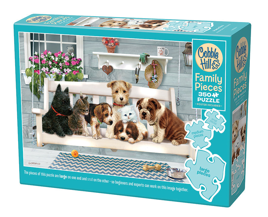 cobble-hill-porch-pals-350-teile-familienpuzzle-hunde image 1