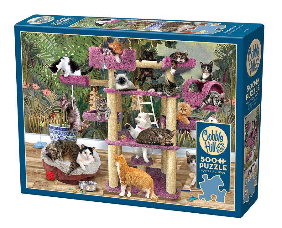 cobble-hill-500-piece-jungle-cats-500-teile-puzzle-katzen image 1