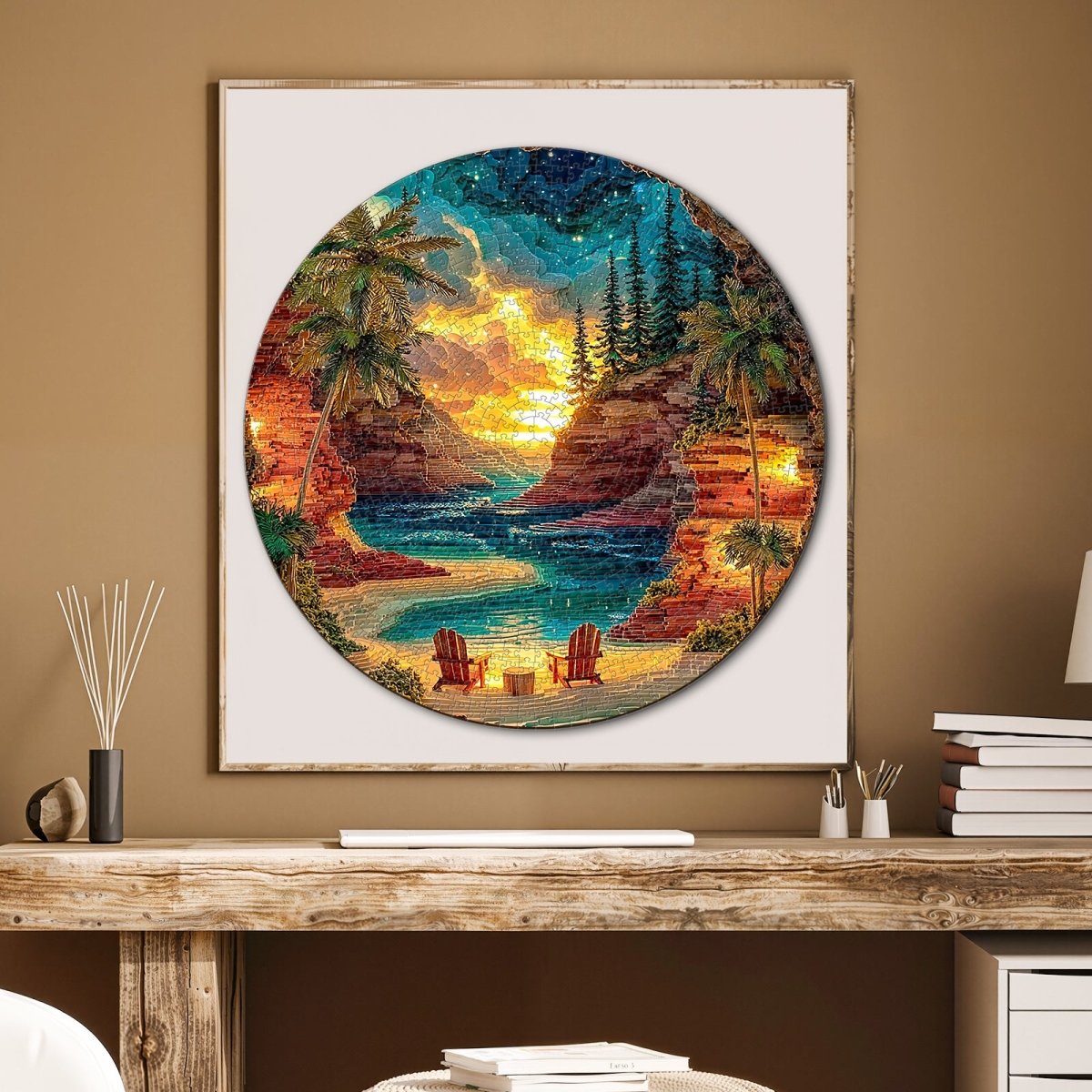 kaayee-cardboard-puzzle-sunset-cove-1000-teile-rund-eco image 5