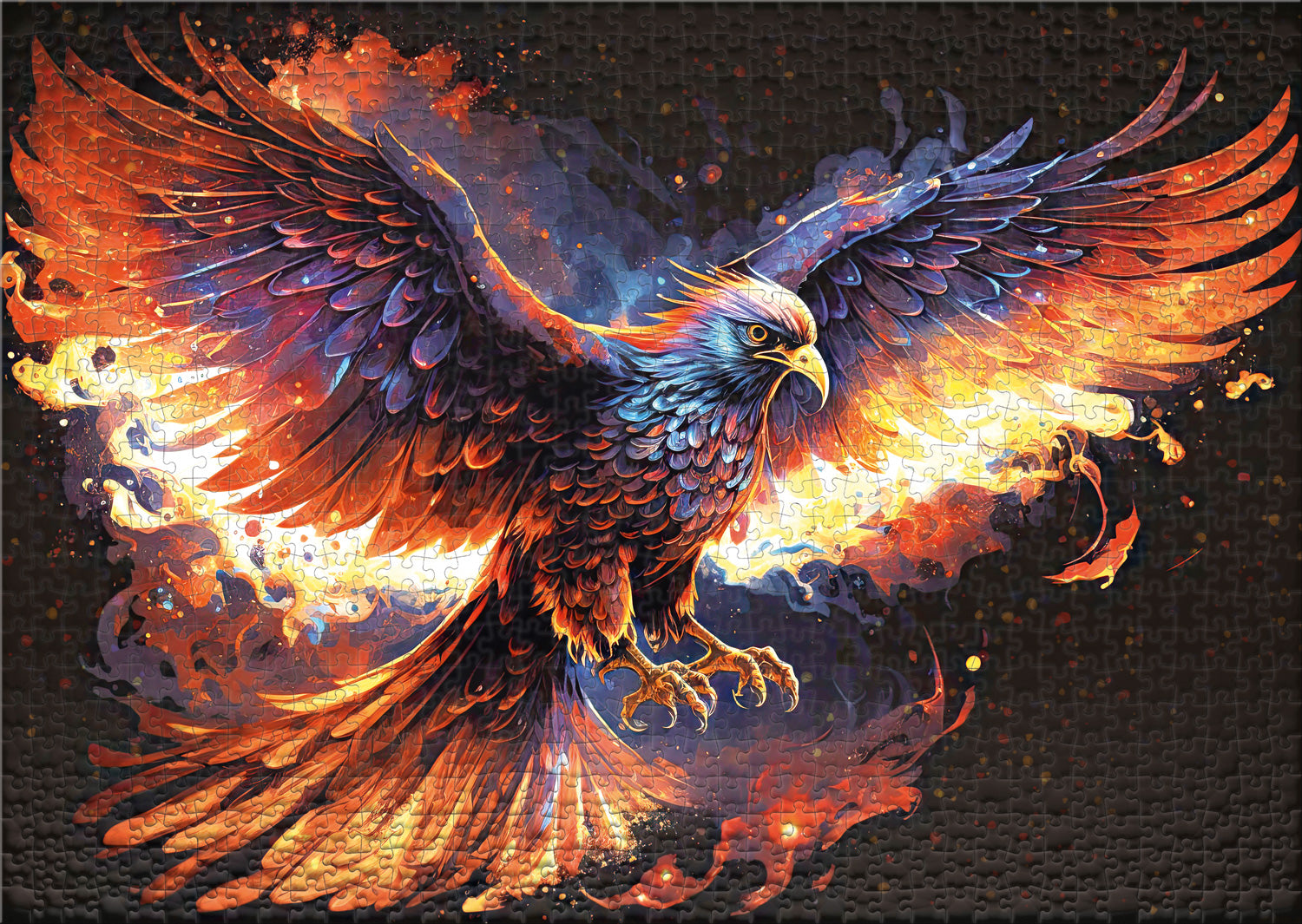 ulmer-puzzleschmiede-feuervogel-fantasy-puzzle-1000-teile image 2