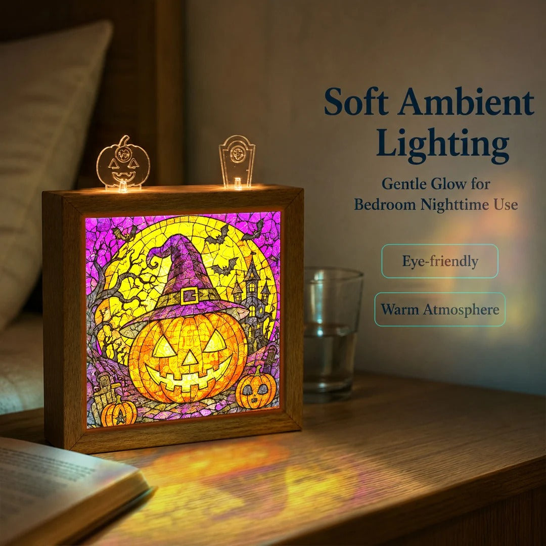 kaayee-pumpkin-lantern-night-puzzle-nachtlicht-holzrahmen image 6