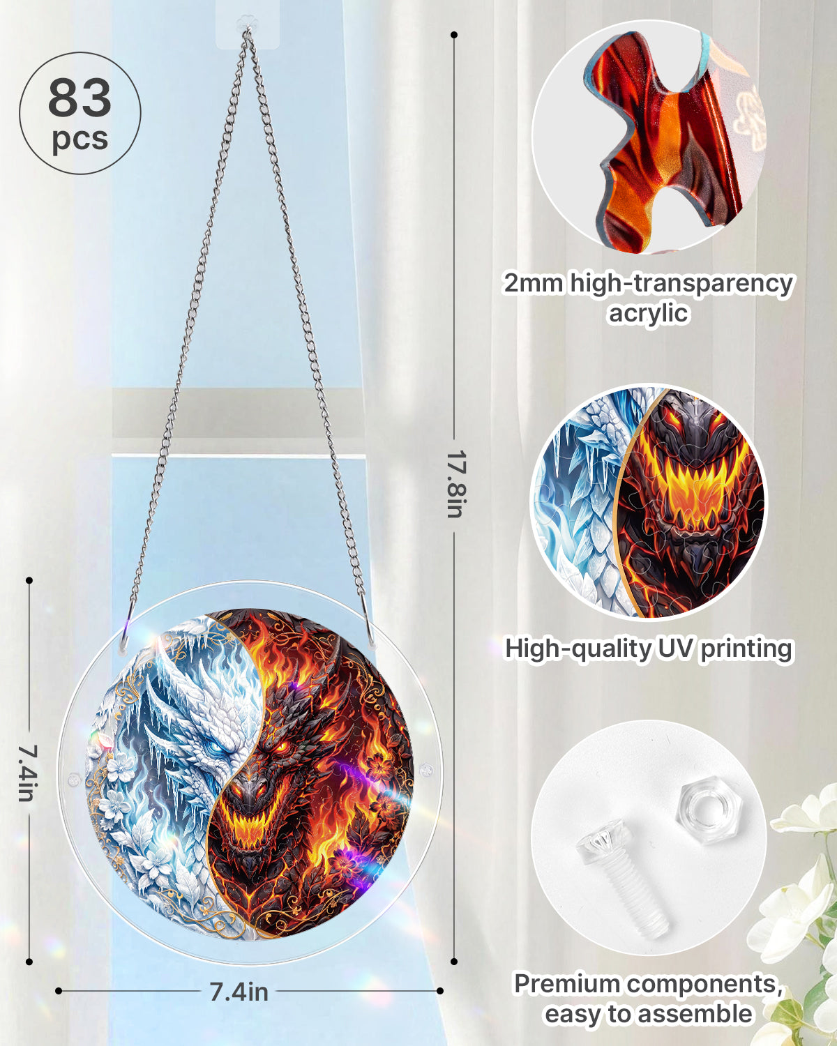 kaayee-suncatcher-twin-dragon-realm-fensterbild-acryl-m image 4