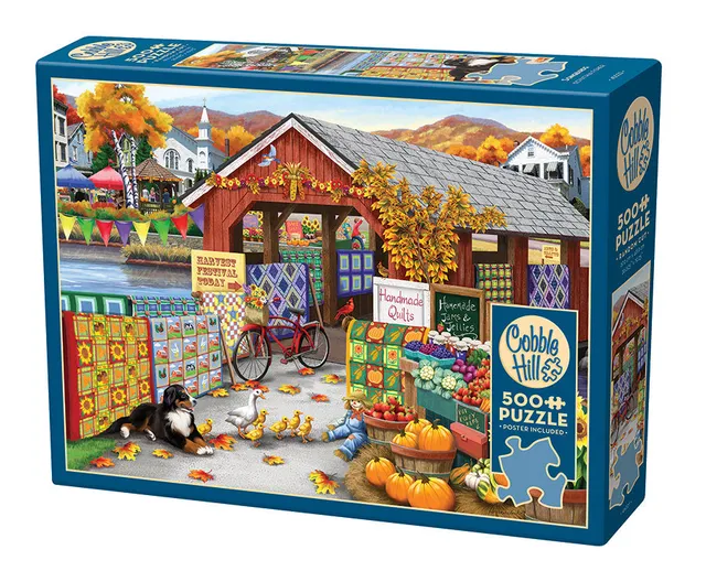 cobble-hill-500-piece-harvest-festival-puzzle-500-teile-herbst image 1