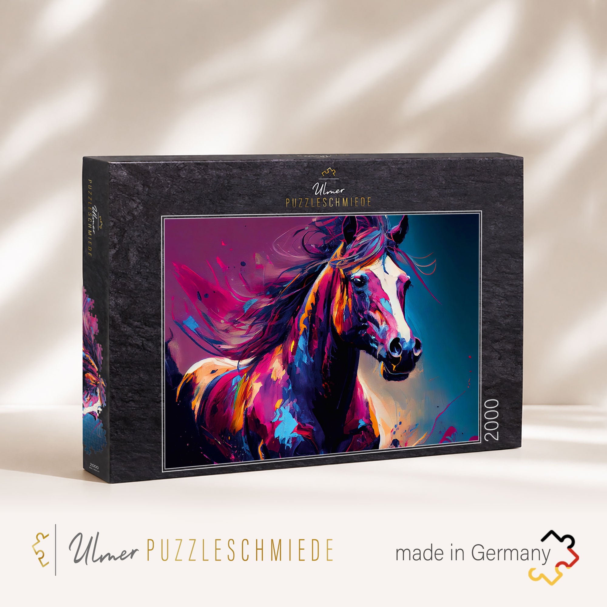 ulmer-puzzleschmiede-puzzle-2000-teile-farbwind-pferde-puzzle image 2