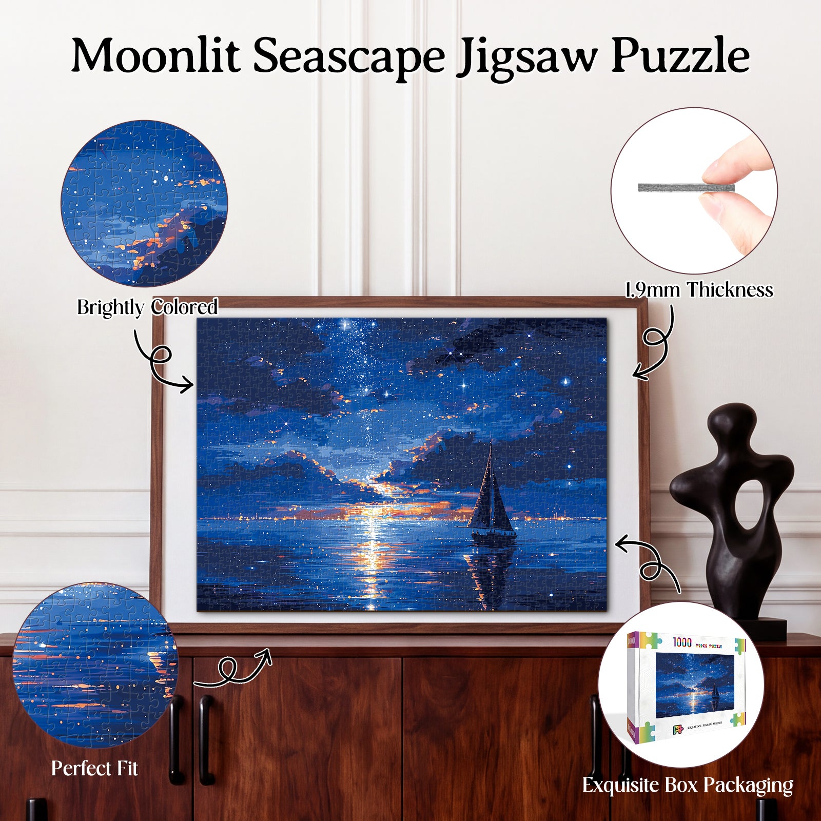 kaayee-1000-teile-puzzle-moonlit-seascape-eco-white-board image 3