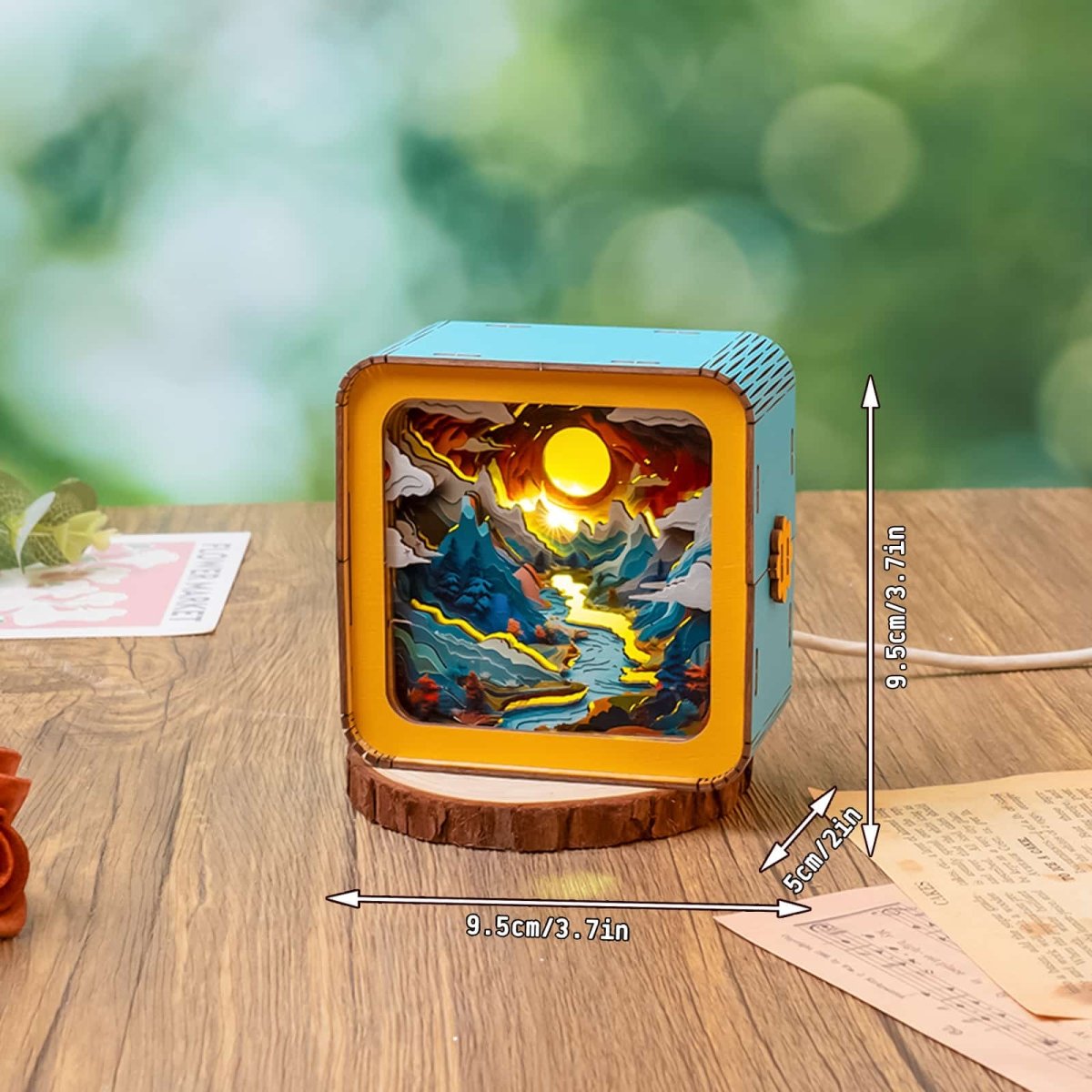 kaayee-moonlit-mountain-night-light-3d-holzbausatz-mond image 3