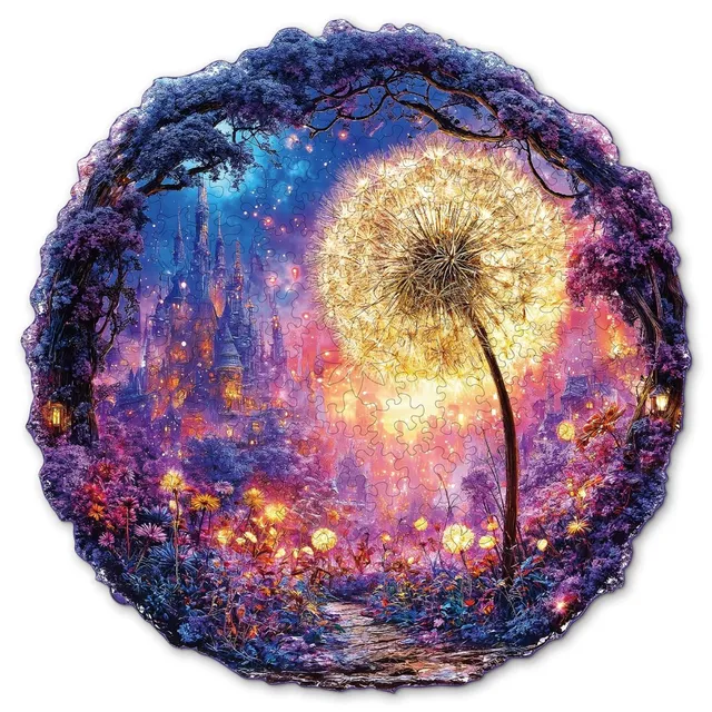 kaayee-wooden-puzzle-starlight-plants-holzpuzzle-small-pusteblume image 1