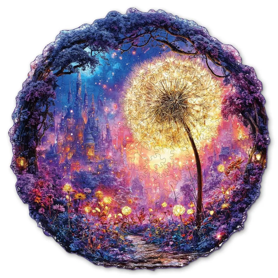 kaayee-wooden-puzzle-starlight-plants-holzpuzzle-small-pusteblume image 1