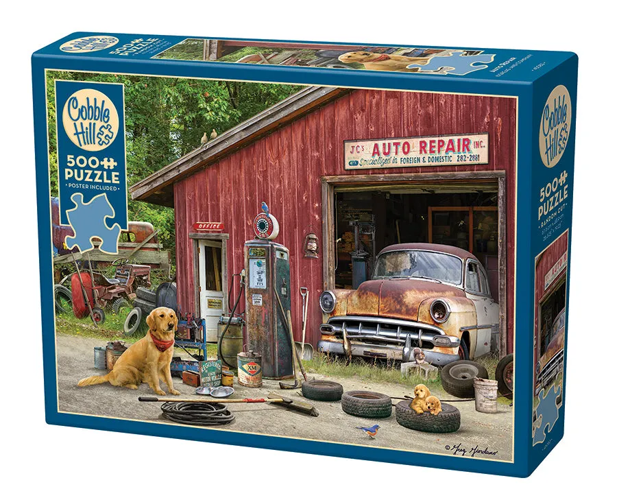 cobble-hill-auto-repair-500-teile-puzzle-werkstatt image 1