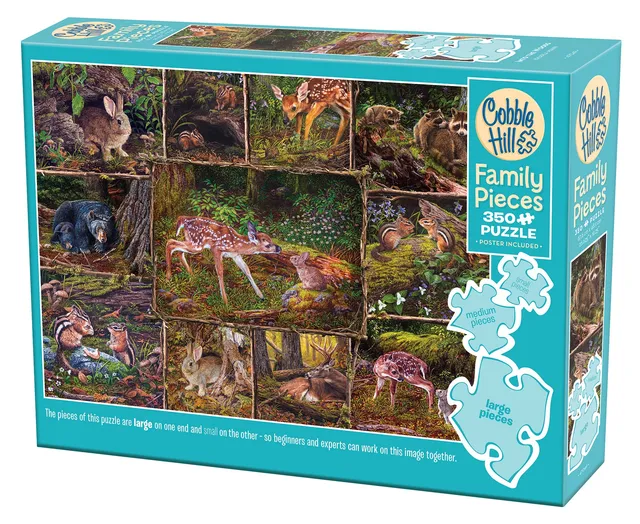 cobble-hill-family-350-into-the-woods-puzzle-waldtiere-350-teile image 1