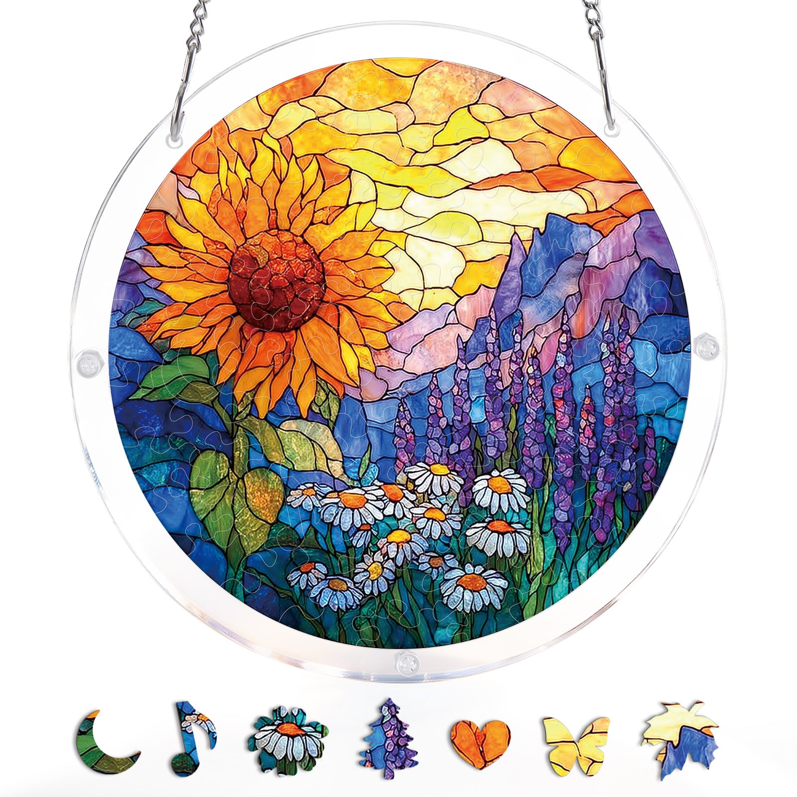 kaayee-suncatcher-puzzle-sunflower-meadow-fensterbild-acryl-small image 3