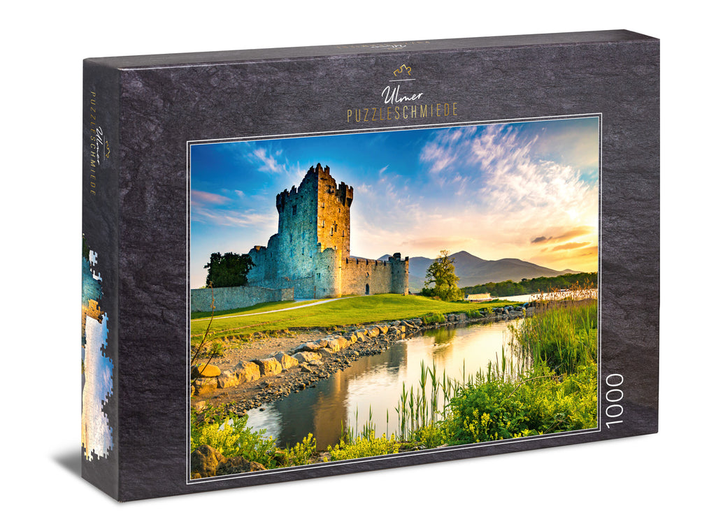 ulmer-puzzleschmiede-puzzle-1000-teile-ross-castle-irland-sunset image 1