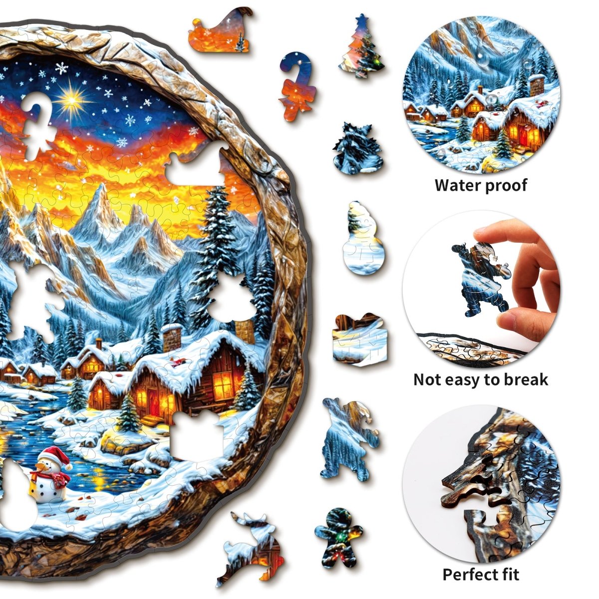 kaayee-wooden-puzzle-christmas-town-2-holzpuzzle-medium image 2
