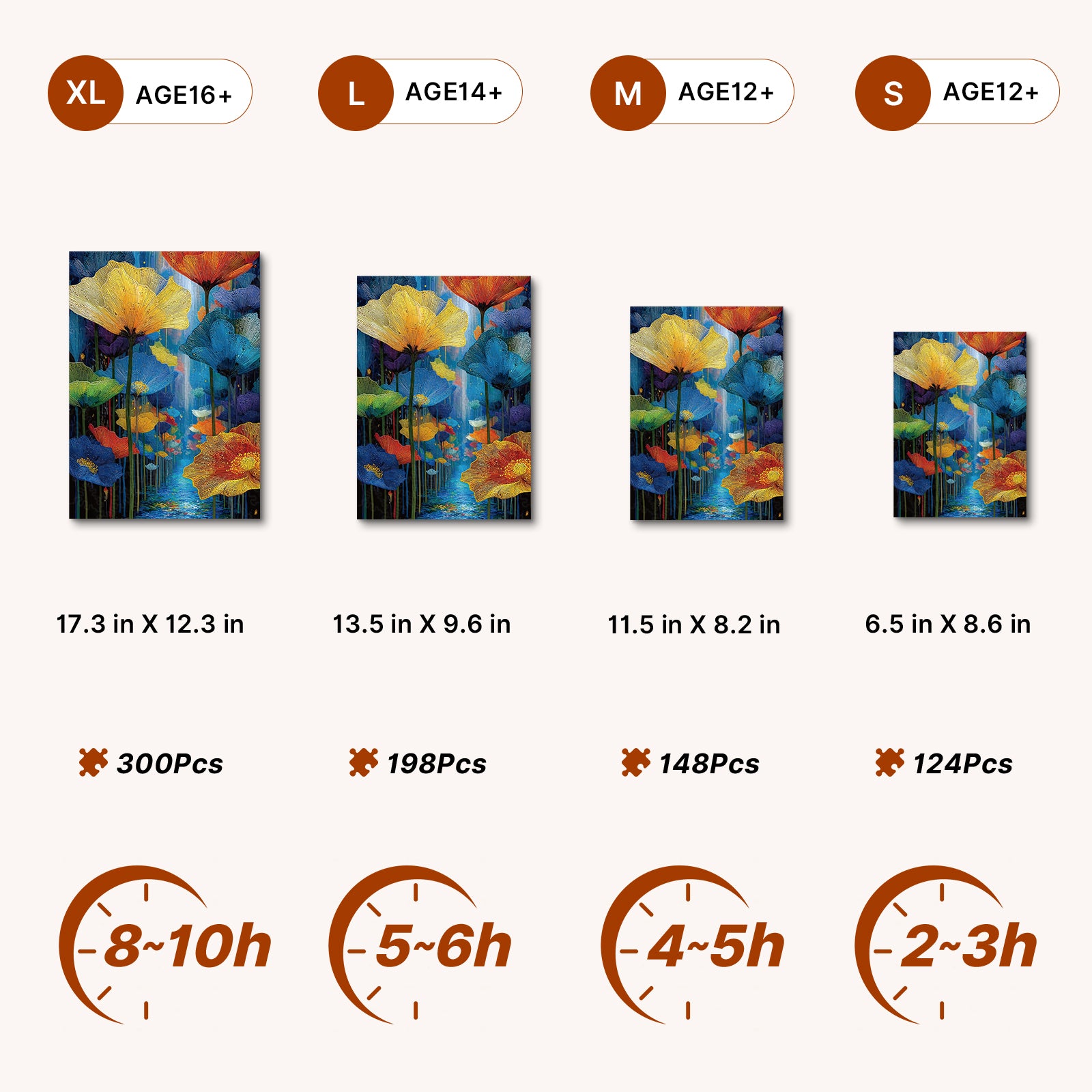 kaayee-floral-dreamscape-holzpuzzle-gro-blumen-motiv image 3
