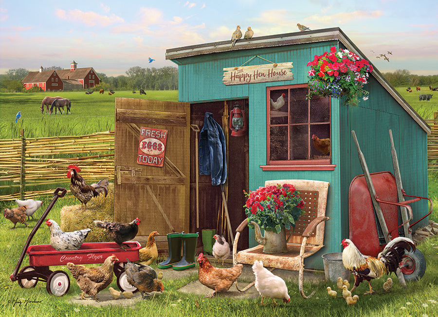 cobble-hill-1000-piece-the-happy-hen-house-puzzle-h-hnerhof image 2